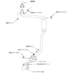 Intermédiaire d'Echappemennt HKS pour Honda Jazz GE8