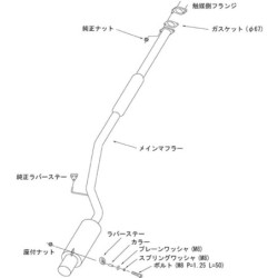 Ligne d'Echappement HKS "Hi-Power Spec R" pour Mitsubishi Lancer Evo 9