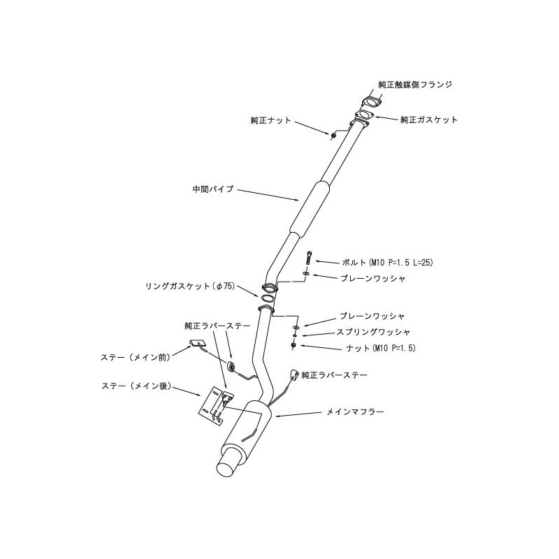 Ligne d'Echappement HKS "Silent Hi-Power" pour Mitsubishi Lancer Evo 7