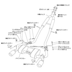 Ligne d'Echappement HKS "Super Sound Master" pour Nissan 370Z VQ37HR (RHD