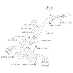 Ligne d'Echappement HKS "Superior Spec R" pour Nissan GT-R