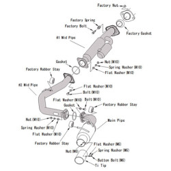 Ligne d'Echappement HKS "Hi-Power Single" pour Toyota GT86