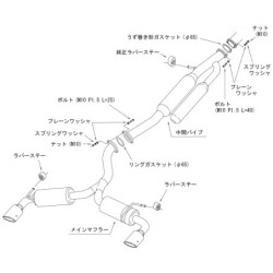 Ligne d'Echappement HKS "Hi-Power Spec-L II" pour Toyota Yaris GR