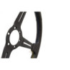 Volant GReddy "Medium Type" Tulipé (47 mm), Cuir Noir, Branches Noires - 340 mm