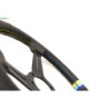 Volant GReddy "Medium Type" Tulipé (47 mm), Cuir Noir, Branches Noires - 340 mm