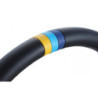 Volant GReddy "Deep Type" Tulipé (80 mm), Cuir Noir, Branches Noires - 340 mm