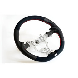 Volant GReddy Carbone Noir avec Coutures Rouges pour Suzuki Swift Sport ZC33S