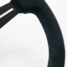 Volant GReddy "Deep Type" Tulipé (80 mm), Cuir Noir Retourné, Branches Noires - 340 mm