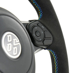 Volant GReddy Cuir Noir Retourné avec Coutures Tricolores pour Toyota GT86 (17-21) & GR86