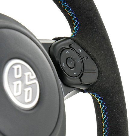 Volant GReddy Cuir Noir Retourné avec Coutures Tricolores pour Toyota GT86 (17-21) & GR86