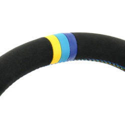 Volant GReddy Cuir Noir Retourné avec Coutures Tricolores pour Toyota GT86 (17-21) & GR86