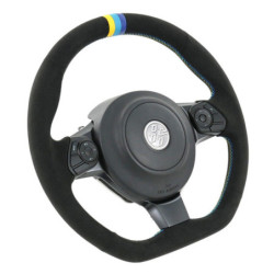 Volant GReddy Cuir Noir Retourné avec Coutures Tricolores pour Toyota GT86 (17-21) & GR86