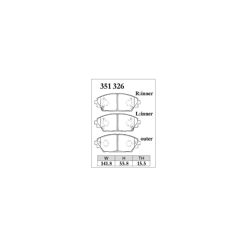 Plaquettes de frein Dixcel ES Type Extra Speed ES-351326