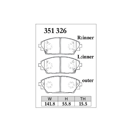 Plaquettes de frein Dixcel ES Type Extra Speed ES-351326