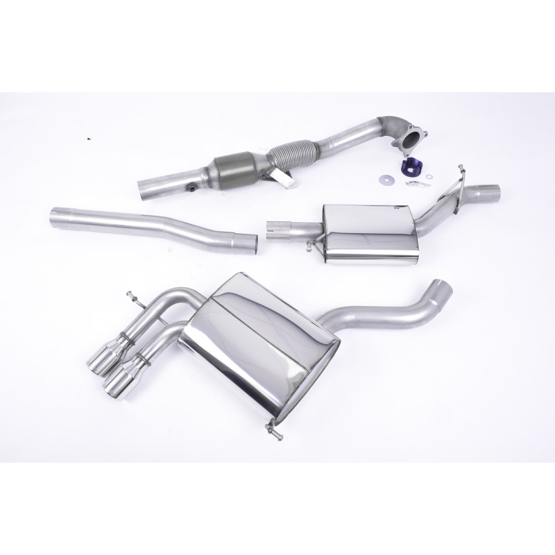Milltek Sport Turbo-back including Hi-Flow Sports Cat Audi A3 2.0T FSI quattro 5 door SportBack (2004-2012)