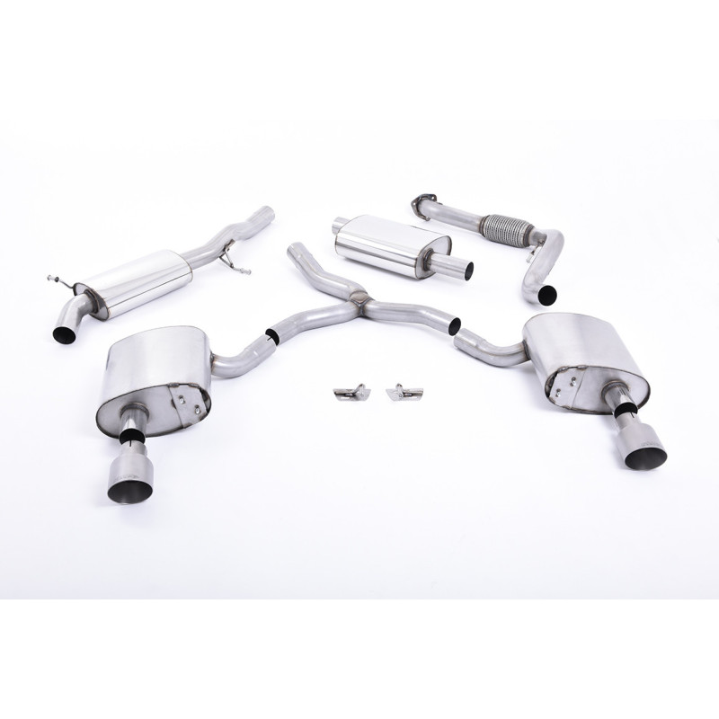 Milltek Sport Cat-back Audi A4 2.0 TFSI B9 Quattro Saloon & Avant (Non OPF GPF Models inc Mild Hybrid & Without...