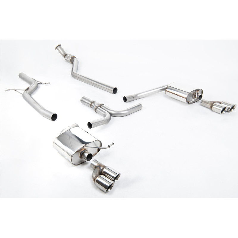 Milltek Sport Cat-back Audi A4 2.0 TFSI S line B8 (2WD and quattro manual-only) Saloon & Avant (2008-2011)