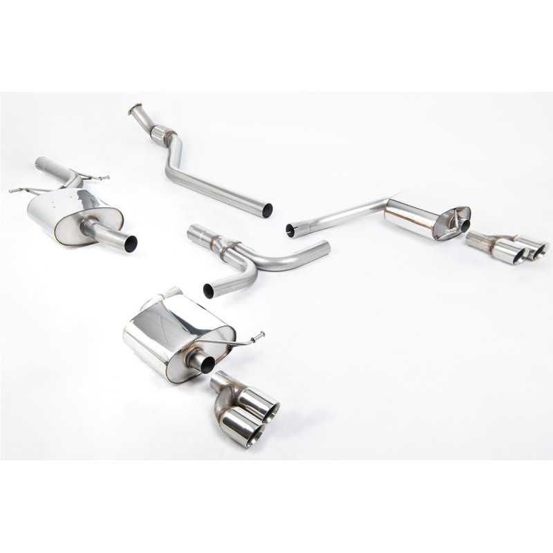 Milltek Sport Cat-back Audi A4 2.0 TFSI S line B8 (2WD and quattro manual-only) Saloon & Avant (2008-2011)