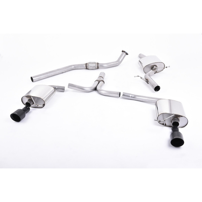 Milltek Sport Cat-back Audi A4 2.0 TFSI S line B8 (2WD and quattro Tiptronic-only) Saloon & Avant (2008-2011)