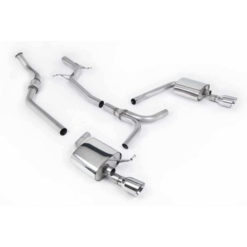 Milltek Sport Cat-back Audi A4 2.0 TFSI S line B8 (2WD and quattro Tiptronic-only) Saloon & Avant (2008-2011)