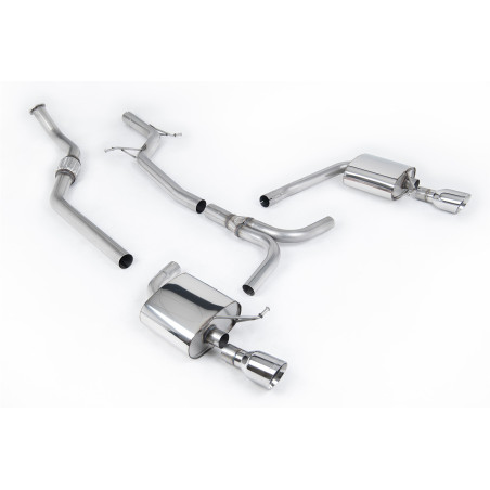 Milltek Sport Cat-back Audi A4 2.0 TFSI S line B8 (2WD and quattro Tiptronic-only) Saloon & Avant (2008-2011)