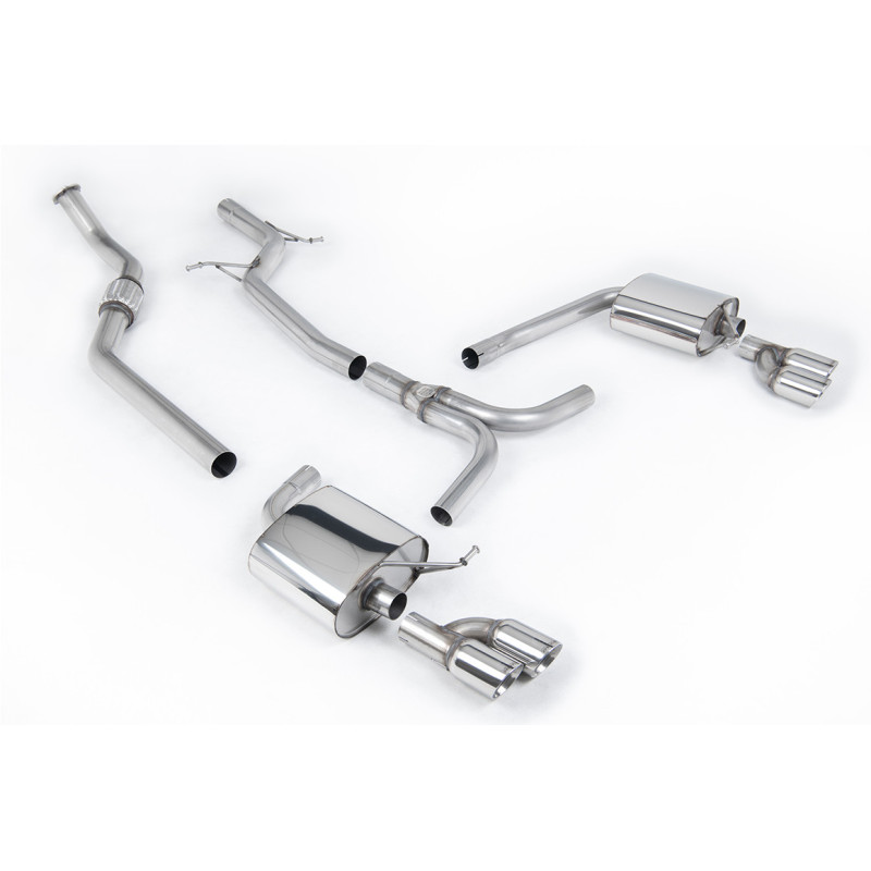 Milltek Sport Cat-back Audi A4 2.0 TFSI S line B8 (2WD and quattro Tiptronic-only) Saloon & Avant (2008-2011)