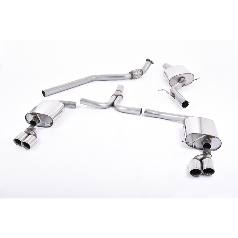 Milltek Sport Cat-back Audi A4 2.0 TFSI S line B8 (2WD and quattro Tiptronic-only) Saloon & Avant (2008-2011)