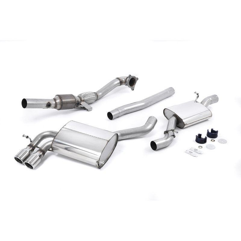 Milltek Sport Turbo-back including Hi-Flow Sports Cat Audi S3 2.0 T quattro Sportback 8P (2007-2012)