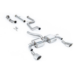 Milltek Sport Turbo-back excluding Hi-Flow Sports Cat Ford Focus MK2 RS 2.5T 305PS (2009-2010)