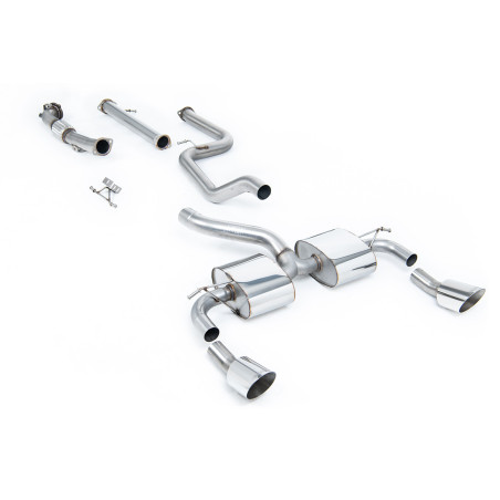 Milltek Sport Turbo-back excluding Hi-Flow Sports Cat Ford Focus MK2 RS 2.5T 305PS (2009-2010)