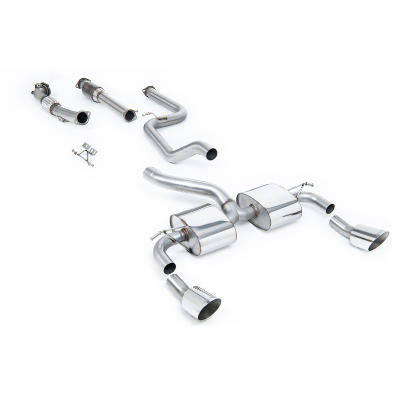 Milltek Sport Turbo-back including Hi-Flow Sports Cat Ford Focus MK2 RS 2.5T 305PS (2009-2010)