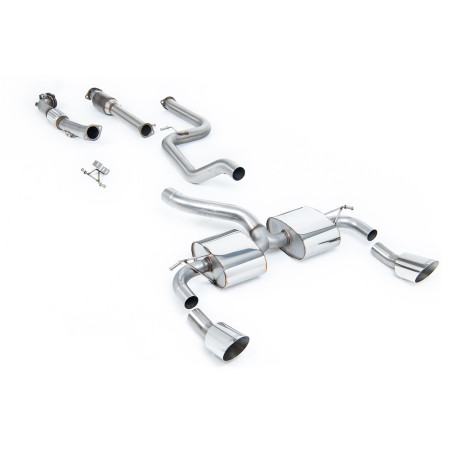 Milltek Sport Turbo-back including Hi-Flow Sports Cat Ford Focus MK2 RS 2.5T 305PS (2009-2010)