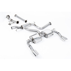 Milltek Sport Turbo-back excluding Hi-Flow Sports Cat Ford Focus MK2 RS 2.5T 305PS (2009-2010)