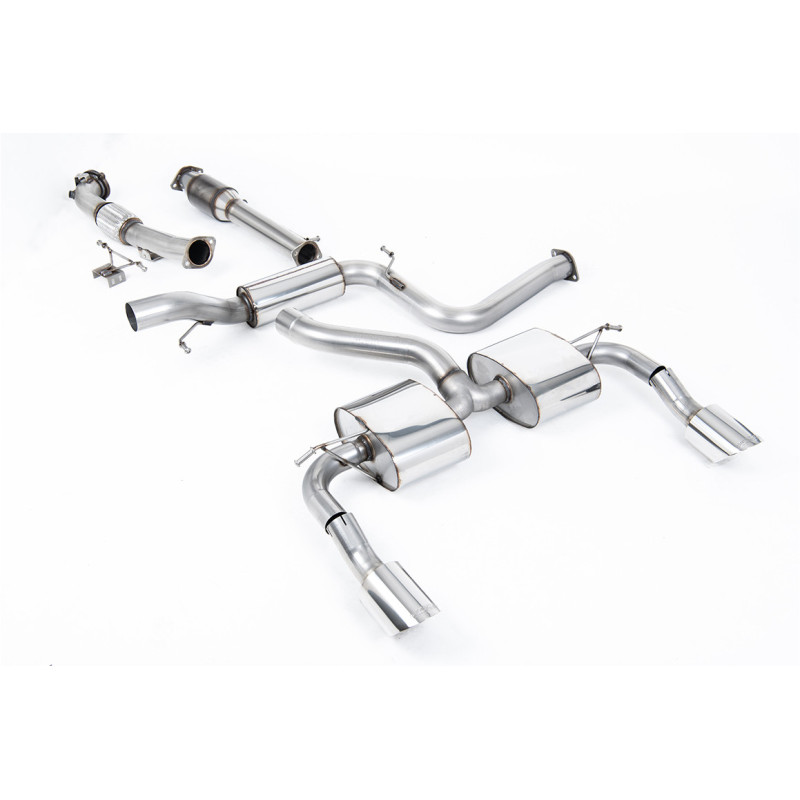 Milltek Sport Turbo-back including Hi-Flow Sports Cat Ford Focus MK2 RS 2.5T 305PS (2009-2010)