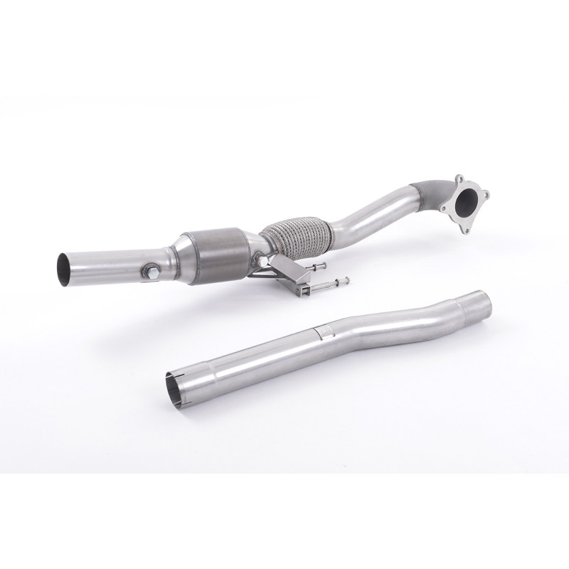 Milltek Sport Cast Downpipe with HJS High Flow Sports Cat Seat Leon FR 2.0 T FSI 200-211PS (2006-2013)