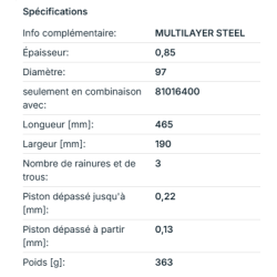 Ajusa Joint de culasse Toyota 1KZ-T Hilux Landrcruiser MLS Réf. 10095510