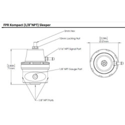 FPR8 Fuel Pressure Regulator Suit -8AN (Sleeper)