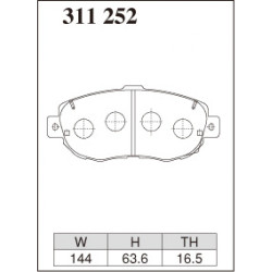 Plaquettes avant Toyota Lexus Dixcel 311252 ES type