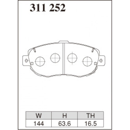 Plaquettes avant Toyota Lexus Dixcel 311252 ES type