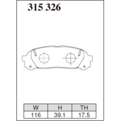 Plaquette arriere Dixcel Chaser Cresta 2.5 turbo 1JZ