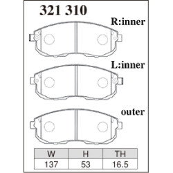 Plaquettes avant Nissan 200sx S13 RS13 Dixcel 321310 ES
