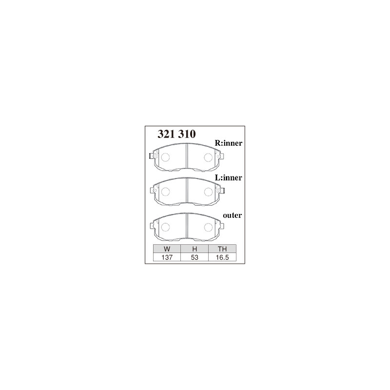 Plaquettes avant Nissan 200sx S13 RS13 Dixcel 321310 ES