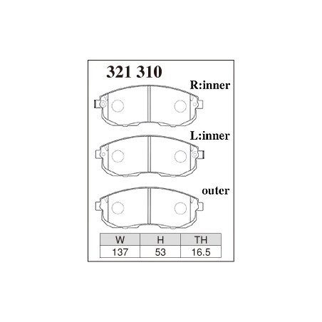 Plaquettes avant Nissan 200sx S13 RS13 Dixcel 321310 ES