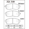 Plaquettes avant Nissan 200sx S13 RS13 Dixcel 321310 ES