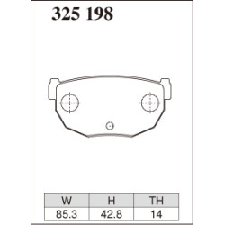 Plaquettes arrieres Nissan 200sx S13 S14 S15 Dixcel 325198