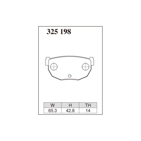 Plaquettes arrieres Nissan 200sx S13 S14 S15 Dixcel 325198