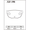 Plaquettes arrieres Nissan 200sx S13 S14 S15 Dixcel 325198