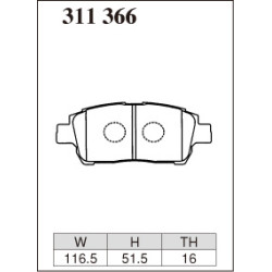 Plaquettes avant Dixcel ES 600°C Toyota 311366
