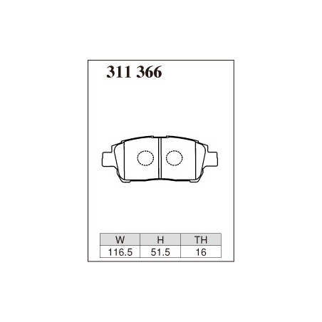 Plaquettes avant Dixcel ES 600°C Toyota 311366