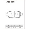 Plaquettes avant Dixcel ES 600°C Toyota 311366